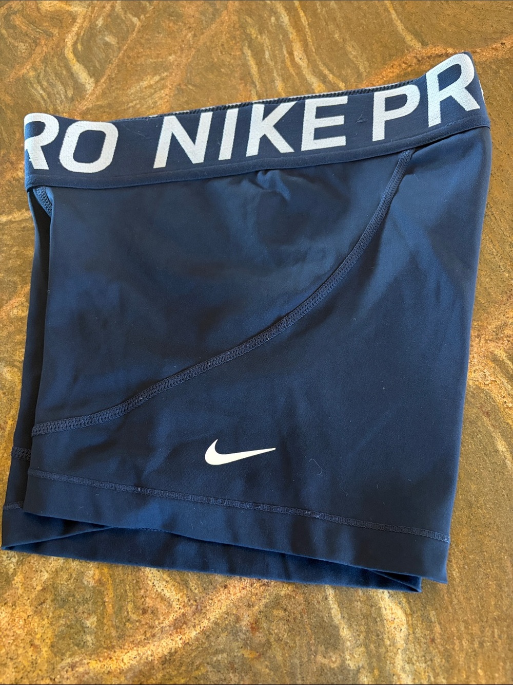 Nike Kids Navy Athletic Leggings with White Branding
